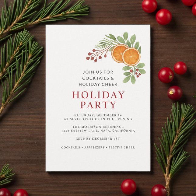 Minimalist Holiday Party Christmas Invitation (Creator Uploaded)