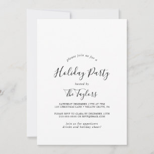 Minimalist Holiday Party Invitation