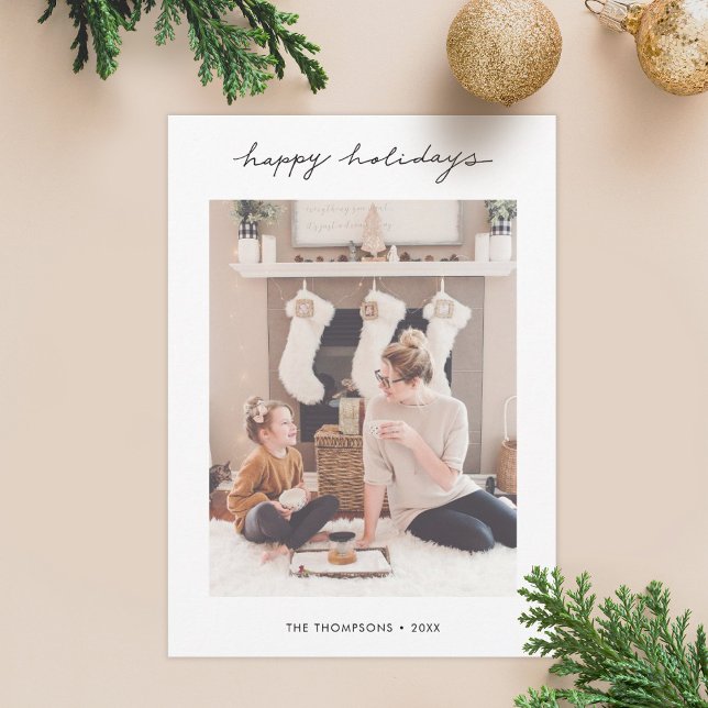 Minimalist Holiday Photo Card (Creator Uploaded)