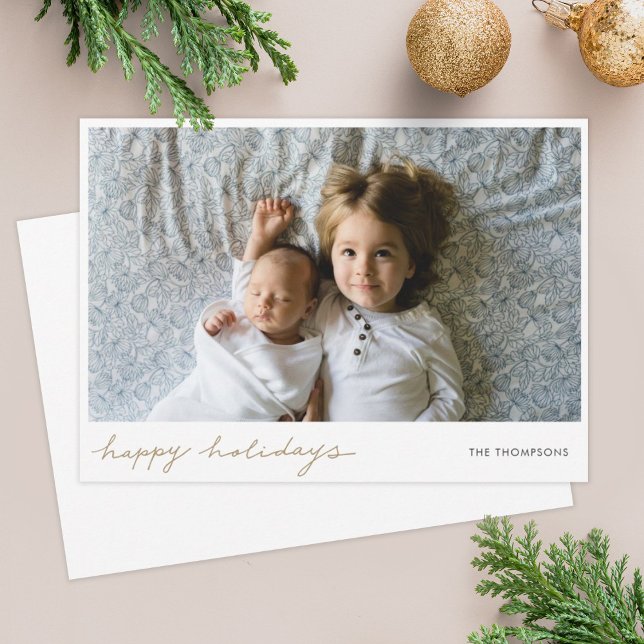 Minimalist Holiday Photo Card (Creator Uploaded)