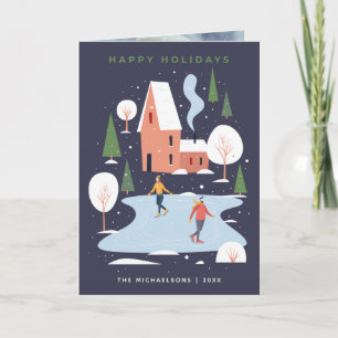 Minimalist Holiday Winter Scene Card