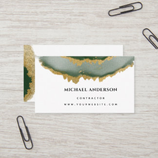 Minimalist Home Building Construction Luxe Busines Business Card