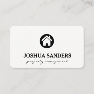 Minimalist Home Icon Business Card