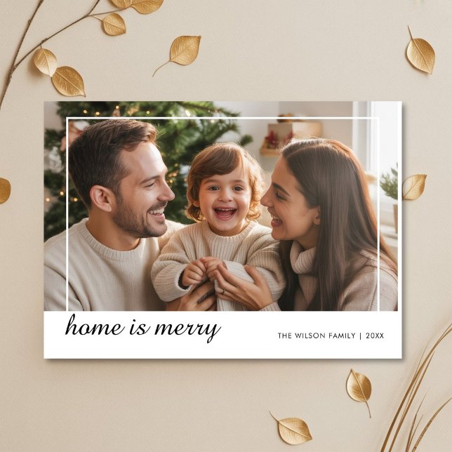 Minimalist Home Is Merry Christmas Card (Creator Uploaded)