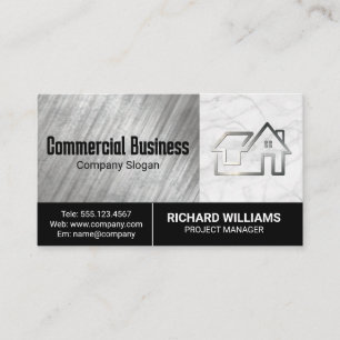 Minimalist Home Logo   Commercial  Business Card