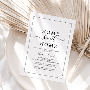 Minimalist Home Sweet Home Housewarming Party Invitation