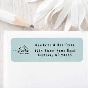 Minimalist Home Sweet Home Housewarming Return Address Label
