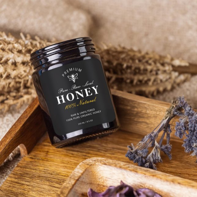 Minimalist Homemade Local Organic Honey Jar Labels (Creator Uploaded)