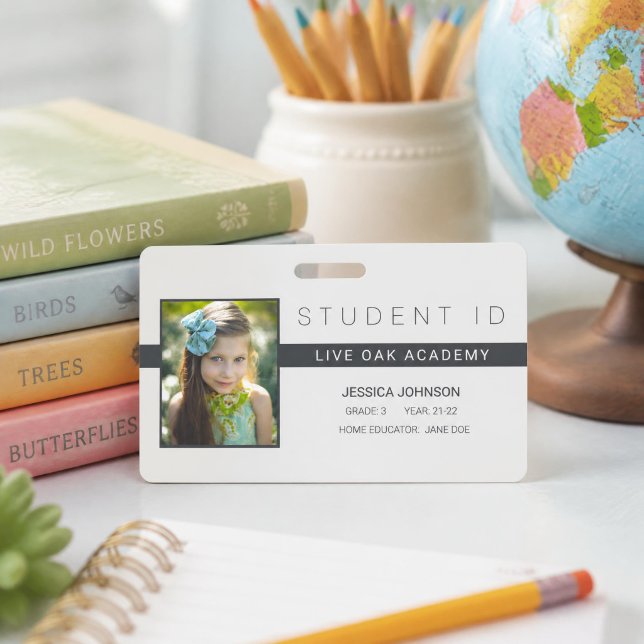 Minimalist Homeschool Student ID Badge (Creator Uploaded)