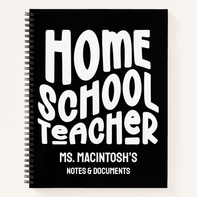 Minimalist Homeschool Teacher  Notebook (Front)