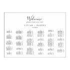 Minimalist Horizontal Alphabetical Seating Chart
