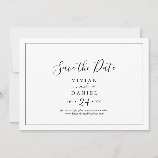 Minimalist Horizontal Save The Date (Front)