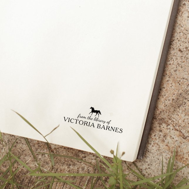 Minimalist Horse From the Library Of, Book Rubber Stamp (Creator Uploaded)