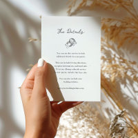Minimalist Horseshoe Wedding | Guest Details