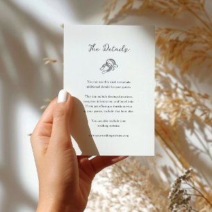 Minimalist Horseshoe Wedding   Guest Details Enclosure Card