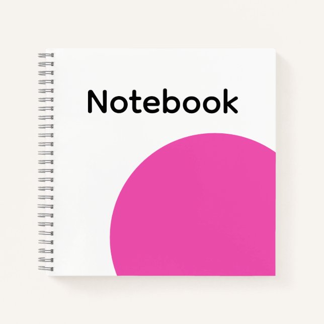 Minimalist Hot Pink Notebook (Front)