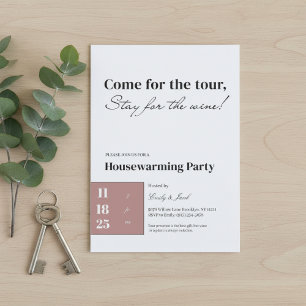 Minimalist Housewarming Invitation • Wine Quote D 