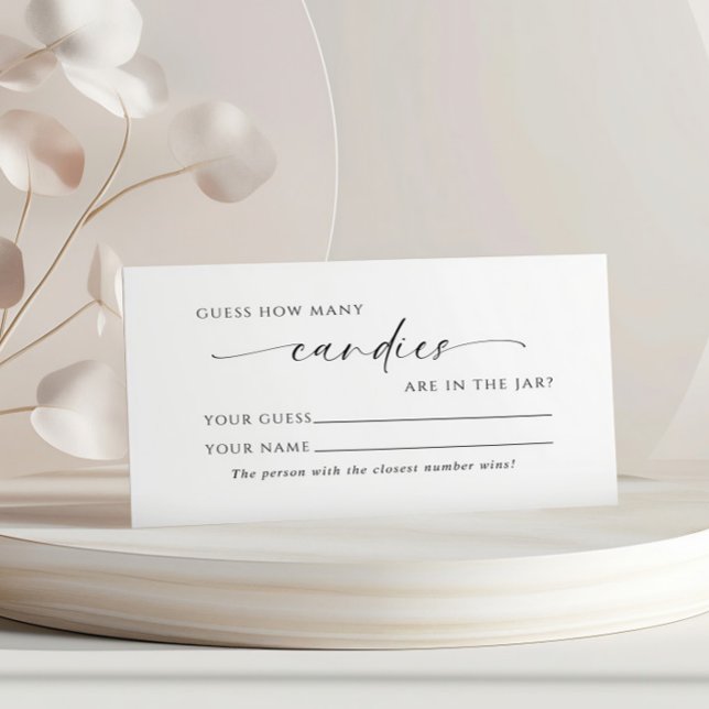 Minimalist How Many Candies Shower Game card (Creator Uploaded)