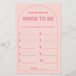 Minimalist How old was the bride shower game