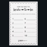 Minimalist How old was the bride shower game flyer<br><div class="desc">Designed to coordinate with our Scalloped Border Collection, this cute minimalist how old was the bride to be bridal shower game features a classic design with a unique twist - the scalloped border is one of a kind, and will surely add a slight retro feel to this game. If you...</div>