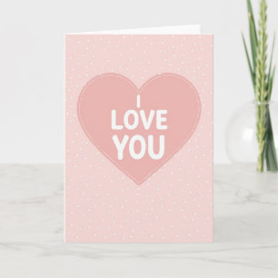 Minimalist I Love You Glitter Dot Card
