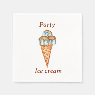 Minimalist Ice cream Party Napkin