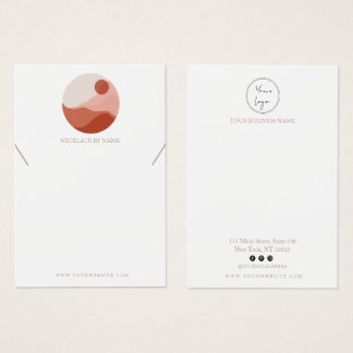 Minimalist Illustration Necklace Display Card