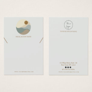 Minimalist Illustration Necklace Display Card