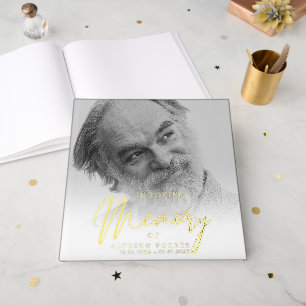Minimalist In Loving Memory Funeral  Guest Book