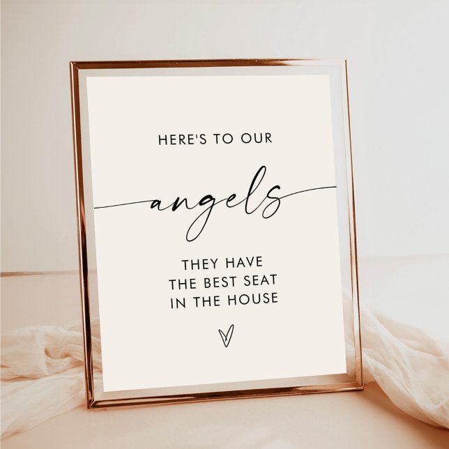 Minimalist In Loving Memory Sign, Wedding Memorial Poster (Creator Uploaded)