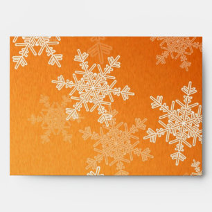 Minimalist Indigo Snowflakes Christmas Pattern Envelopes