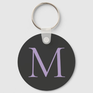 Minimalist Initial Letter Monogram Modern Key Ring
