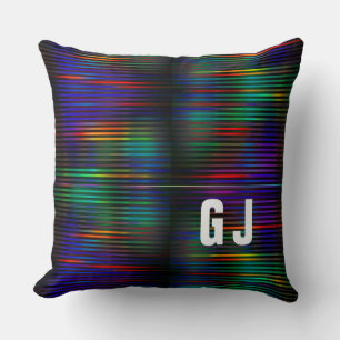 Minimalist Initialised Colourful Design Cushion