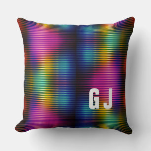 Minimalist Initialised Colourful Design Cushion