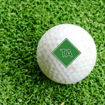 Minimalist Initials in Green on Green