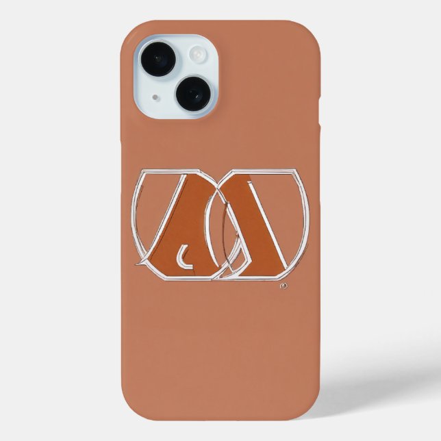 Minimalist Initials Symbol iPhone Case - IAO (Back)