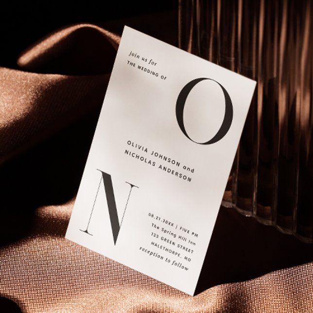 Minimalist Initials Wedding | Modern Details & QR Invitation (Creator Uploaded)