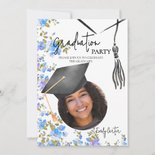 Minimalist Ink Calligraphy Graduation  Invitation