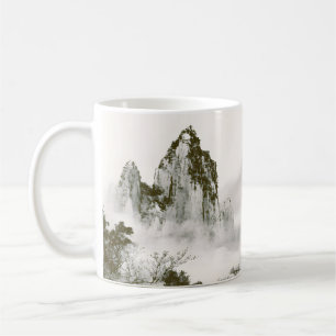 Minimalist Ink Misty Zen Mountain Landscape Coffee Mug