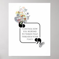Minimalist Inner PEACE Illustrated quote