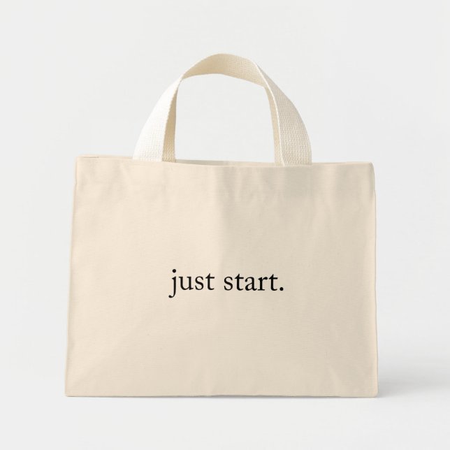 Minimalist Inspirational Quote Mini Tote Bag (Front)