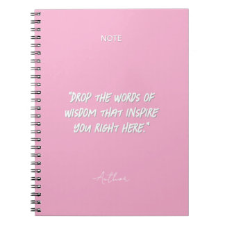Minimalist Inspirational Quote Notebook