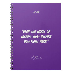 Minimalist Inspirational Quote Notebook