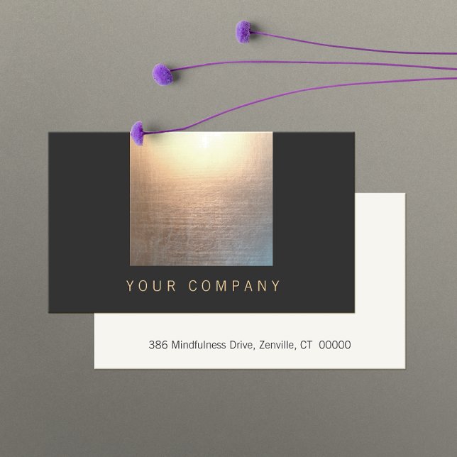 Minimalist Interior Designer Gold Black  Business Card (Creator Uploaded)