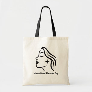 Minimalist International Women's Day T-Shirt Tote Bag