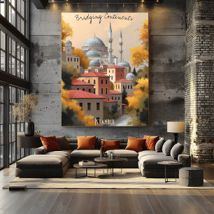 Minimalist Istanbul Skyline – Turkish Wall Art