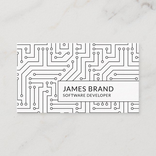 Minimalist IT Professionals Business Card (Front)