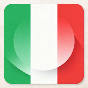 Minimalist Italian Flag Coaster