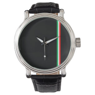 Minimalist Italian Flag Design Watch