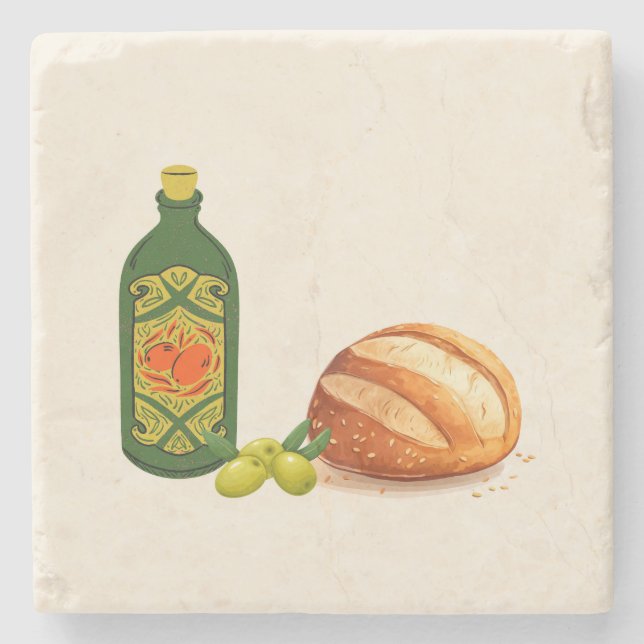 Minimalist Italian Style Stone Coaster (Front)